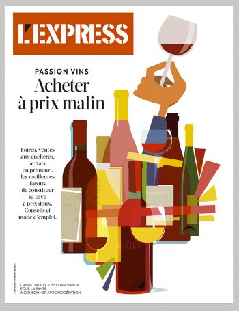 Illustration entre Flat-design et Art Déco pour L'Express