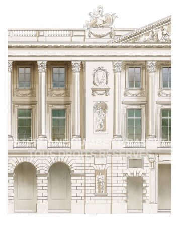 Dessinb d'architecture, 2lévation - Hôtel de la Marine, Paris
